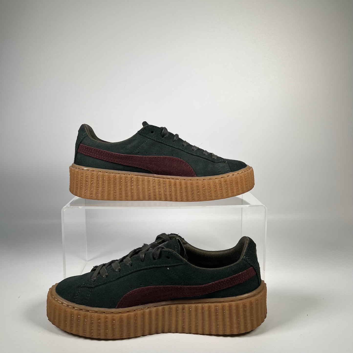 Puma Creepers Rihanna Fenty Suede Green Size 4M/5.5W USED S18471