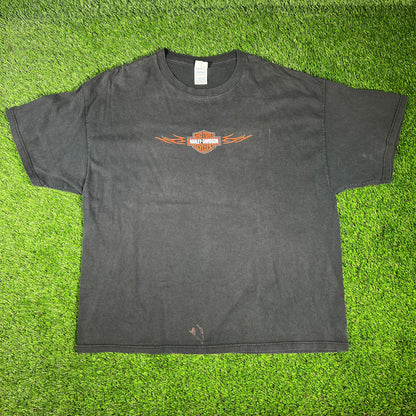 Y2K Harley Davidson Black Tee Size XXL USED v16642