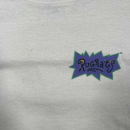 Rugrats 1995 Promo White Tee Size Large USED v8927