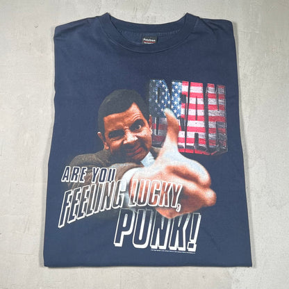 1997 Mr Bean Are you Feeling Lucky Punk Navy Tee Size XL USED v4027