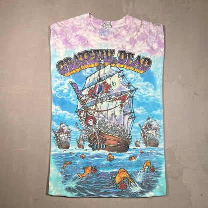 1993 Grateful Dead "Ship of Fools' Sailing Tie Dye Tee Size XL USED v16367