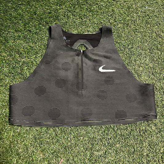 Nike Off White Womens Green/Black Sports Bra Size Large NEW x13854
