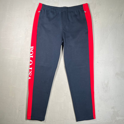 1990s Polo Ralph Lauren "Polo USA" Navy Track Pants Size Large USED v19009