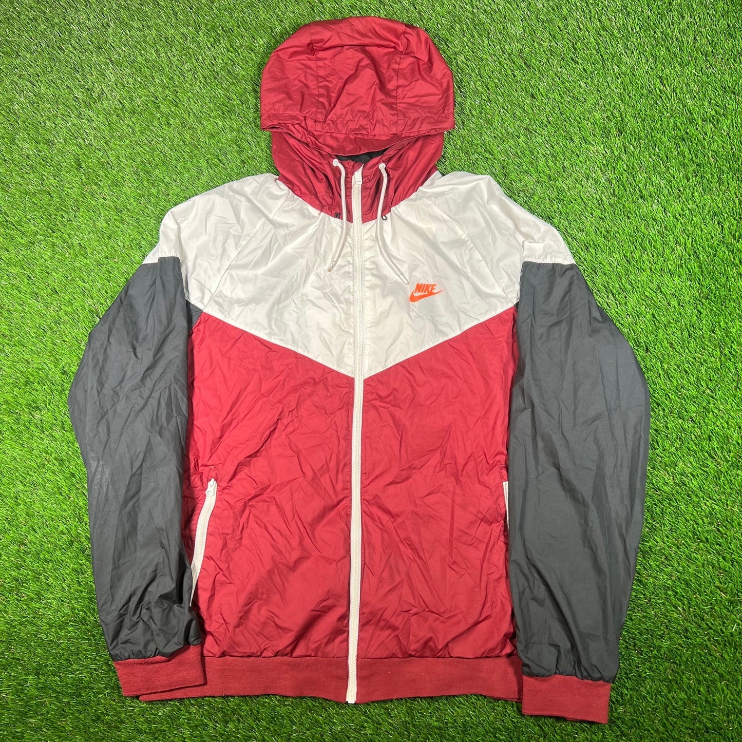 Nike Nylon Maroon Jacket Size XL USED v17551