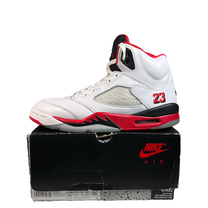 Jordan 5 Fire Red Black Tongue (2025) Size 10.5 USED s22369