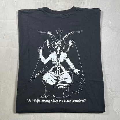 Y2K Darkthrone Wolf Among Sheep Black Tee Size XL USED v20165