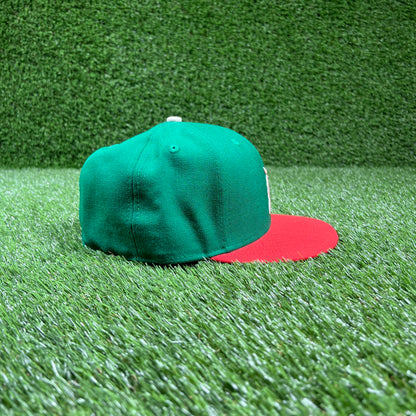 Fear of God FOG Essentials Green/Orange Fitted Hat Size 7 1/2 USED x15190