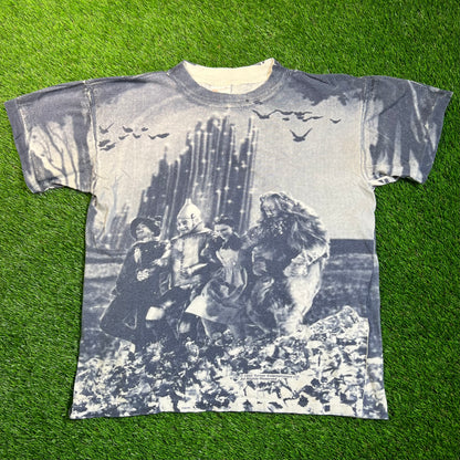 1992 Wizard of Oz AOP Tee Size Large USED v18812