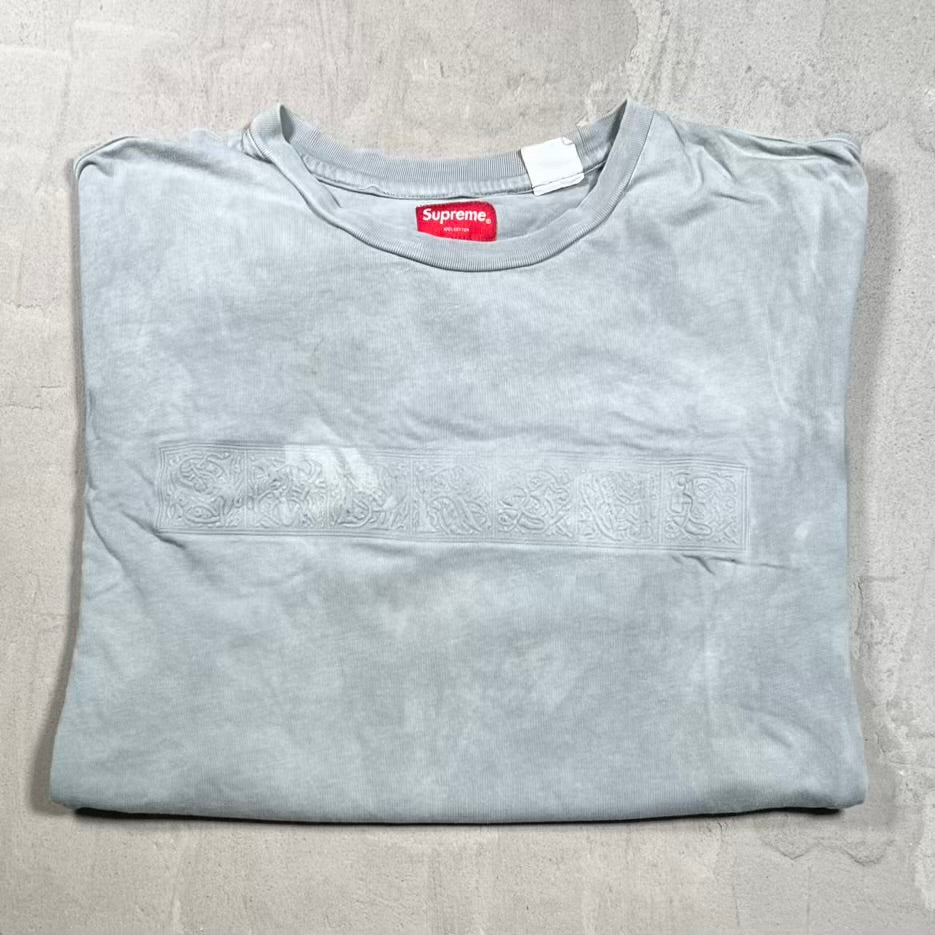 Supreme Embossed Vines Light Grey Tee Size XL USED x18371