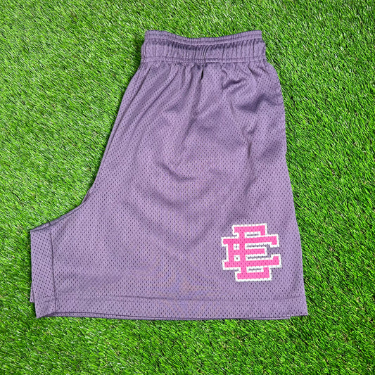 Eric Emanuel Pink Logo Purple Shorts Size XXL USED x14630