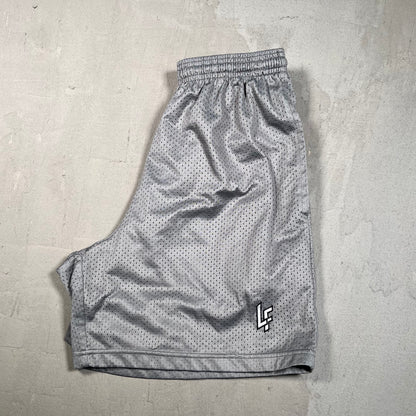 Lost Files Mesh Shorts Grey Logo Size Medium USED v19426