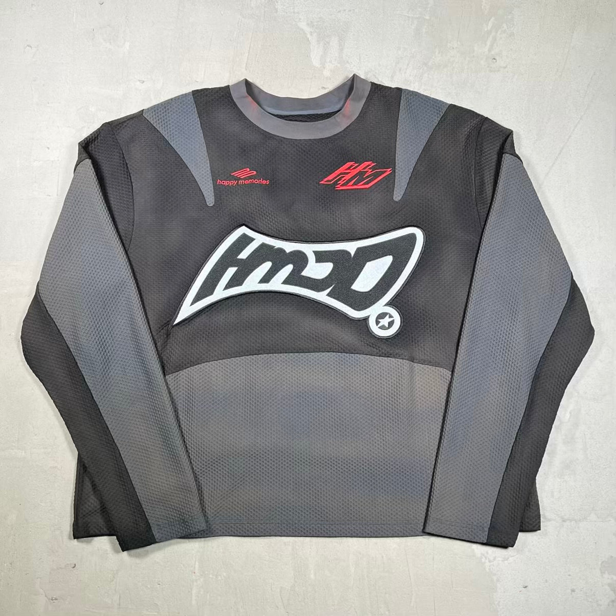 HMDD Black/Grey Moto Racing Jersey Size Large USED x18924