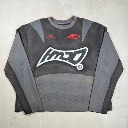 HMDD Black/Grey Moto Racing Jersey Size Large USED x18924