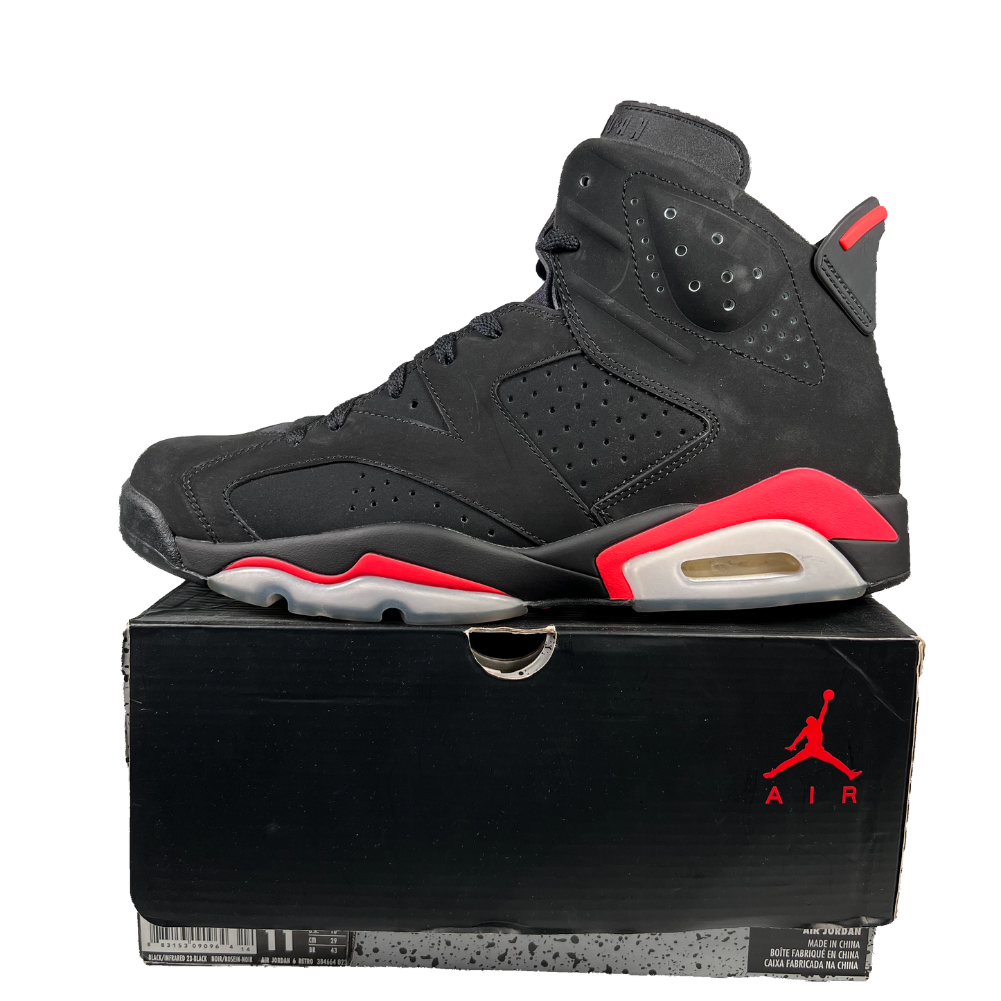 Jordan 6 Infrared Black (2014) Size 11 USED s19163