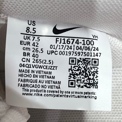 Nike SB Dunk Low Pro Triple White (2024) Size 8.5 NEW s21206