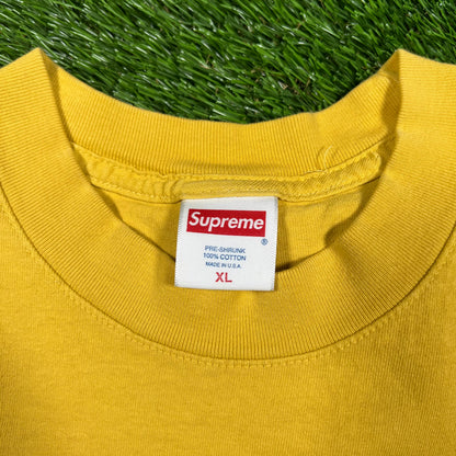 AssPizza Triple Yellow Box Logo Tee Size XL USED x14795