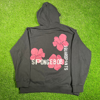 Spongebob Uniqlo Tub Black Hoodie Size Large USED x15755