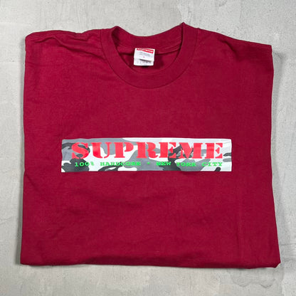 Supreme Hardcore Tee Cardinal (2025) Size Large USED x18347
