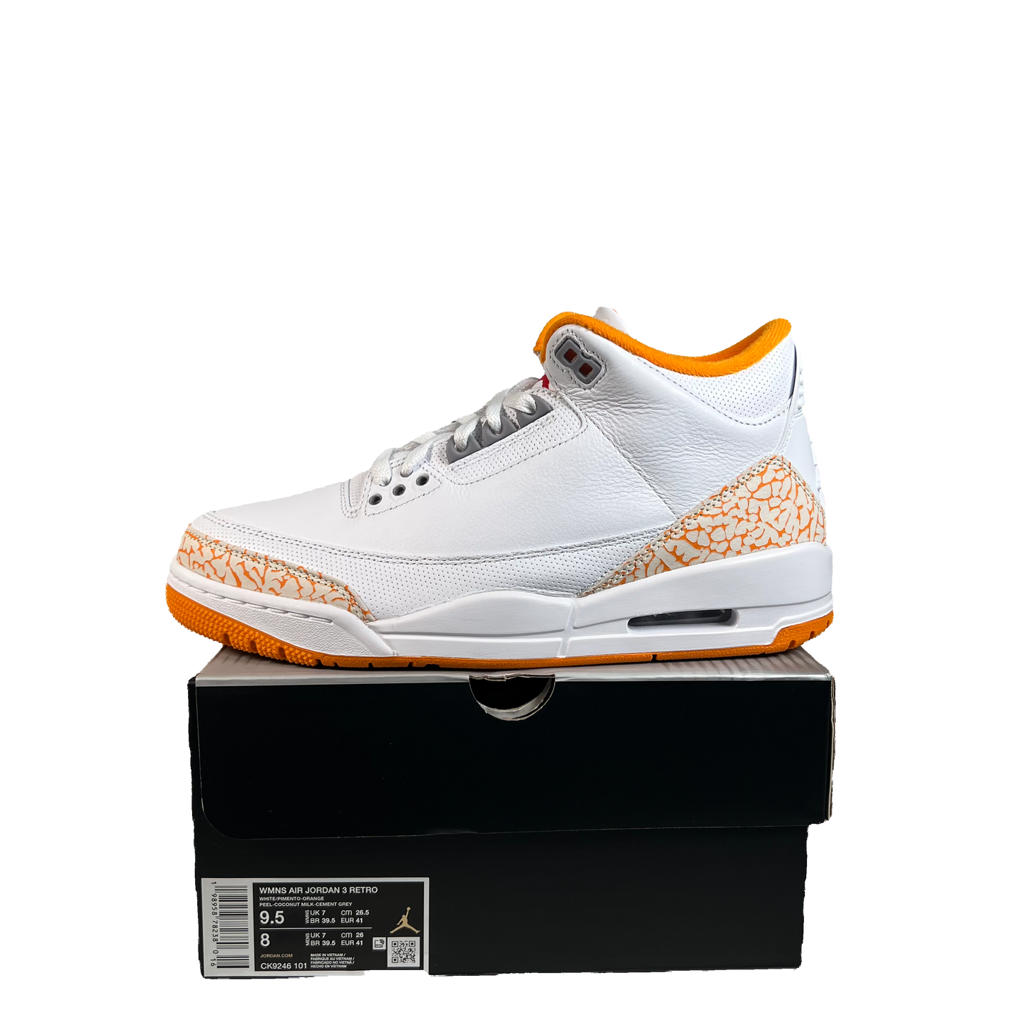 Jordan 3 Orange Citrus (2026) Size 8M/9.5W NEW s21998