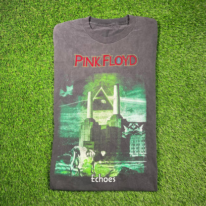 1990s Pink Floyd Echoes Black Longsleeve Size XL USED v18687