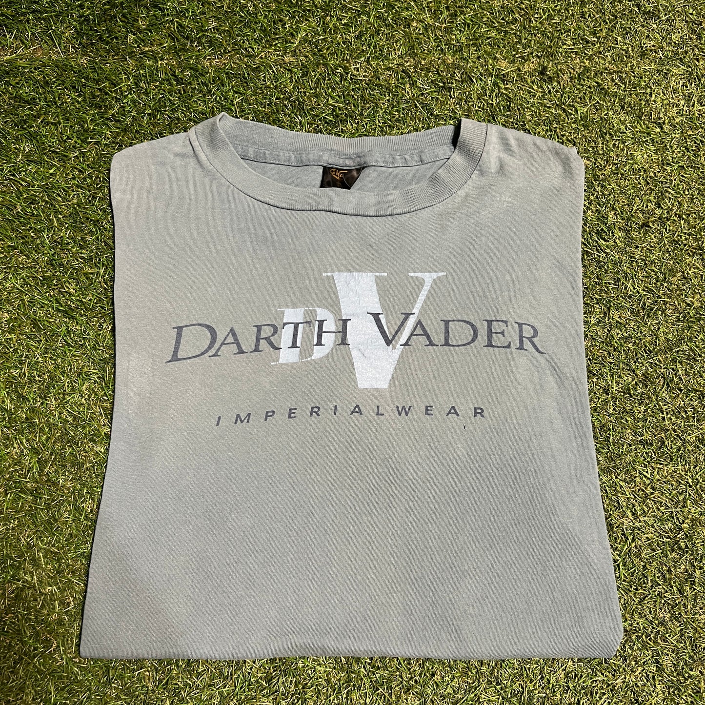 1990s Darth Vader CK Spoof Blue Double Sided Tee Size XL USED v16108
