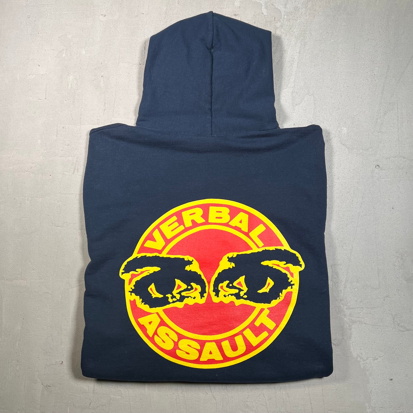 Verbal Assault Hardcore Band Navy Blue Hoodie Size Large USED v19464