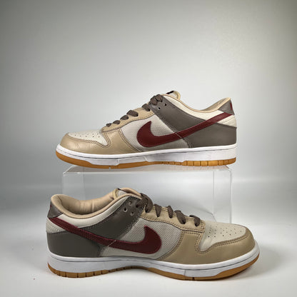 Nike Dunk Low Light Bone Rough Red (2003) Size 9.5 USED s19364