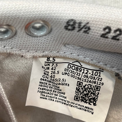 Jordan 1 Low Union White Canvas (2023) Size 8.5 USED s22302