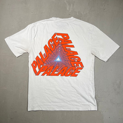Palace Logo Tee White/Orange Size Small USED x17515
