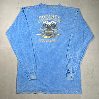 2003 Harley Davidson Washed Blue "1903" Longsleeve Size Large USED v20072