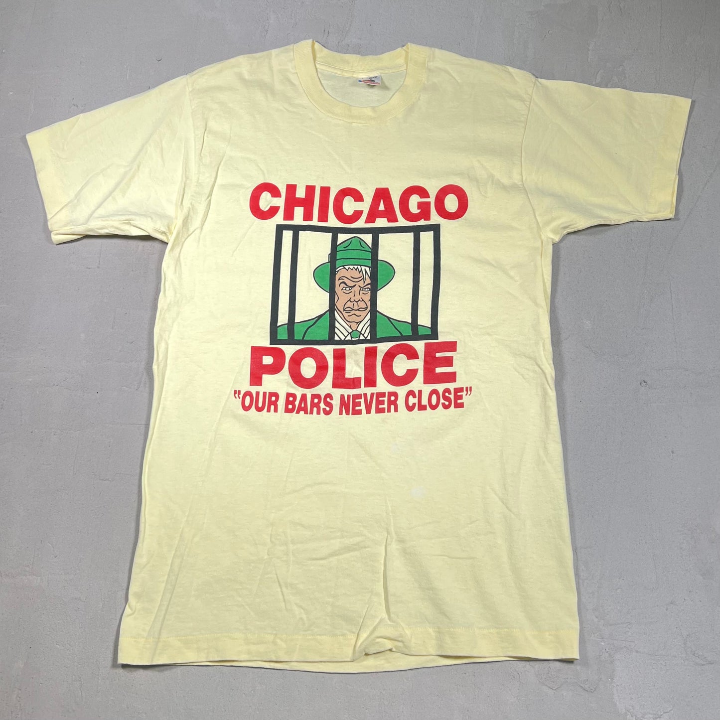 Chicago police tee yellow Size Large USED v14085