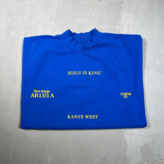 Kanye West "Jesus Is King" Blue Tee Size XL USED x17053