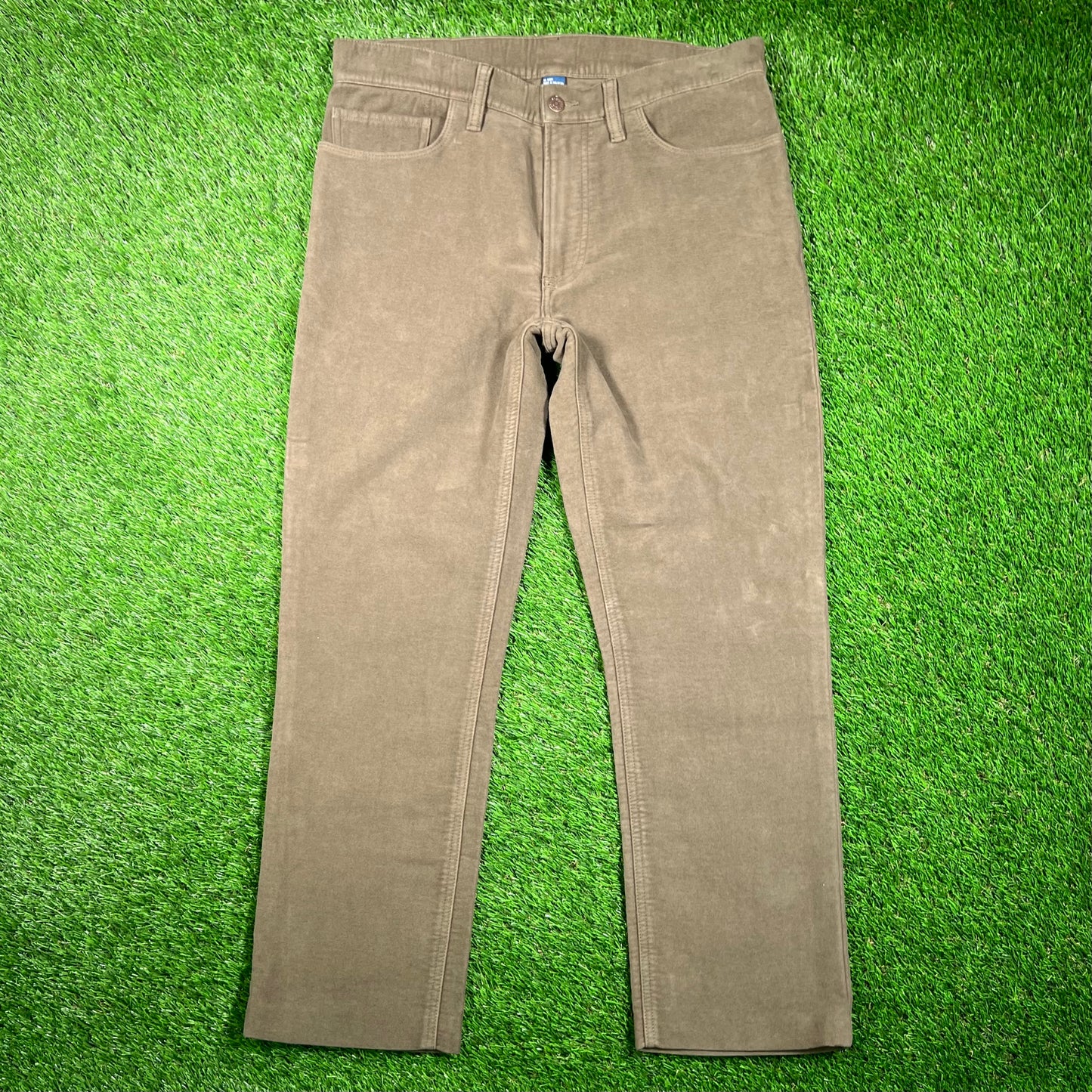 Y2K Polo Ralph Lauren Green Suede Pants Size 33x32 USED x16744