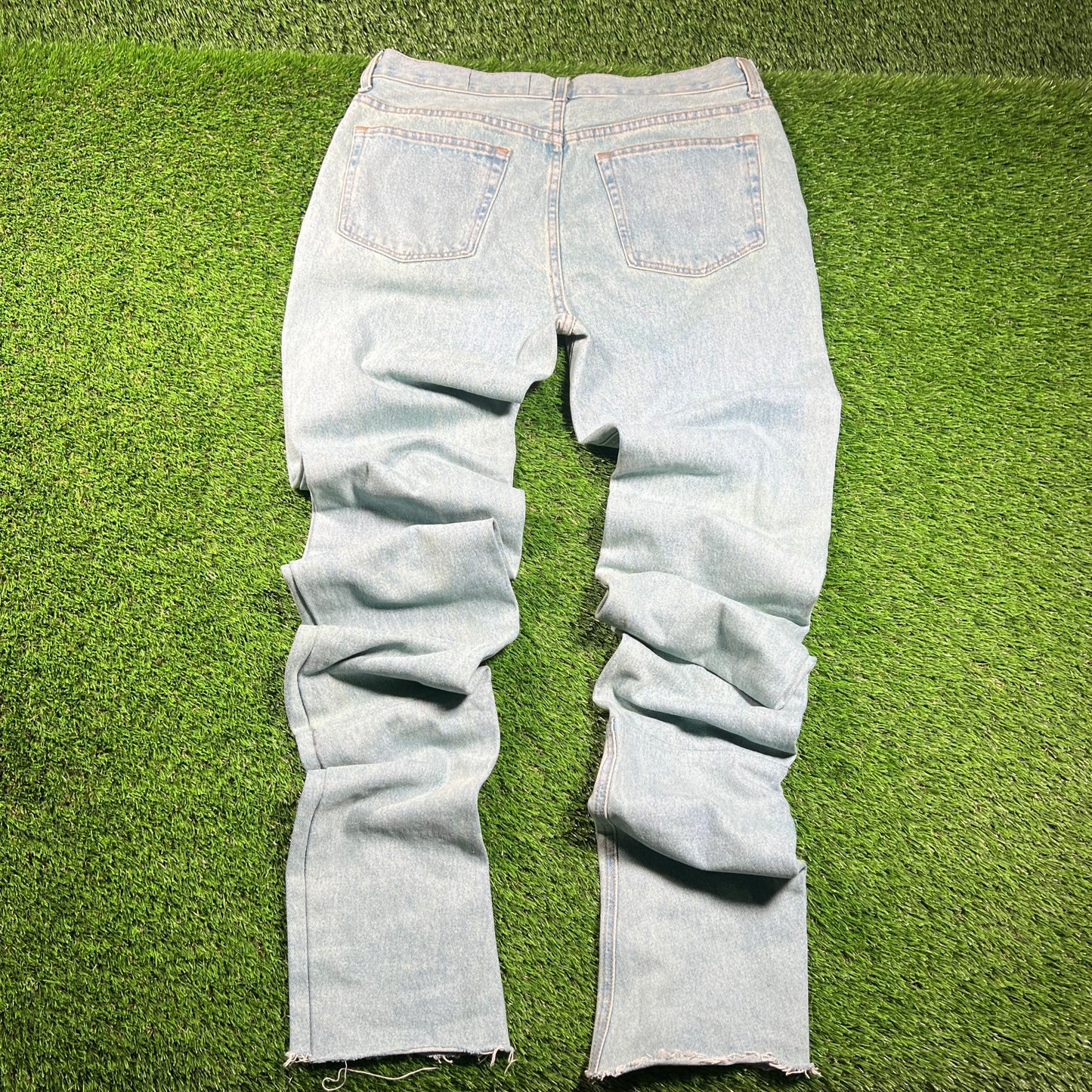 Vale OG Super Stacked Blue Washed Jeans Size 34x36 USED x16380