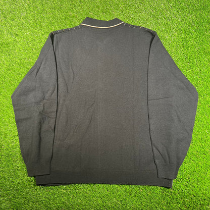 Supreme Black HerringBone Cardigan (2025) Size Large NEW x15826