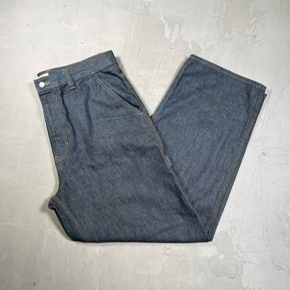 Stussy WorkGear Raw Denim Carpenter Pants Size 34 USED x18763