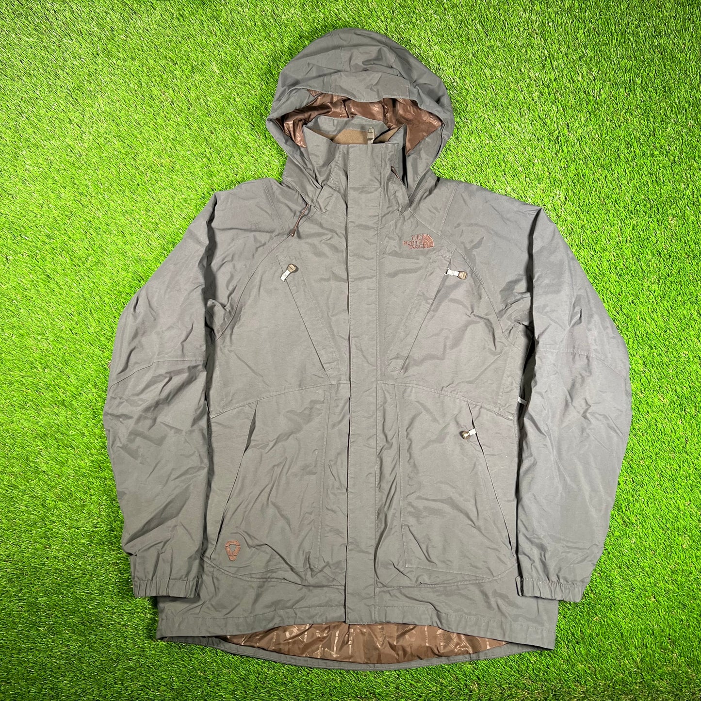 North Face Recco Light Grey Jacket Size XL USED v17783