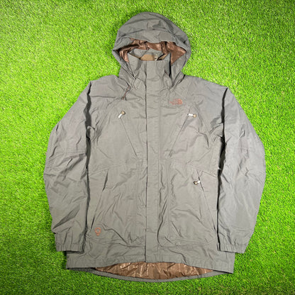 North Face Recco Light Grey Jacket Size XL USED v17783