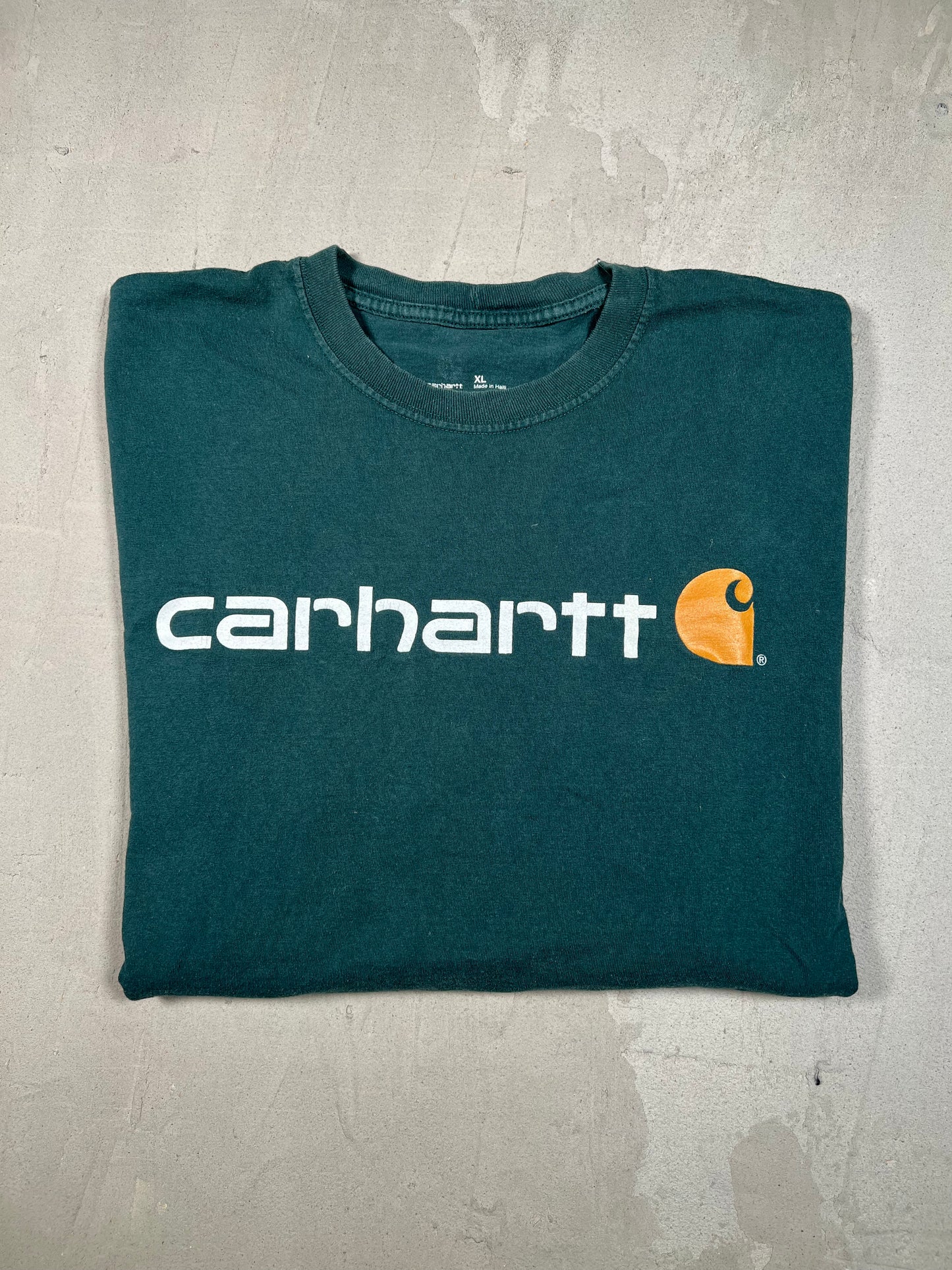 Carhartt Green Logo Longsleeve Size XL USED v19417