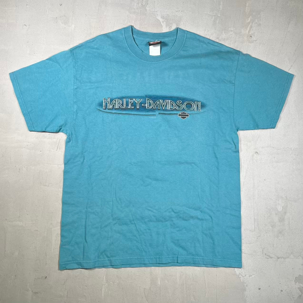 2003 Harley Davidson Teal "Caribou" Tee Size Large USED v20424