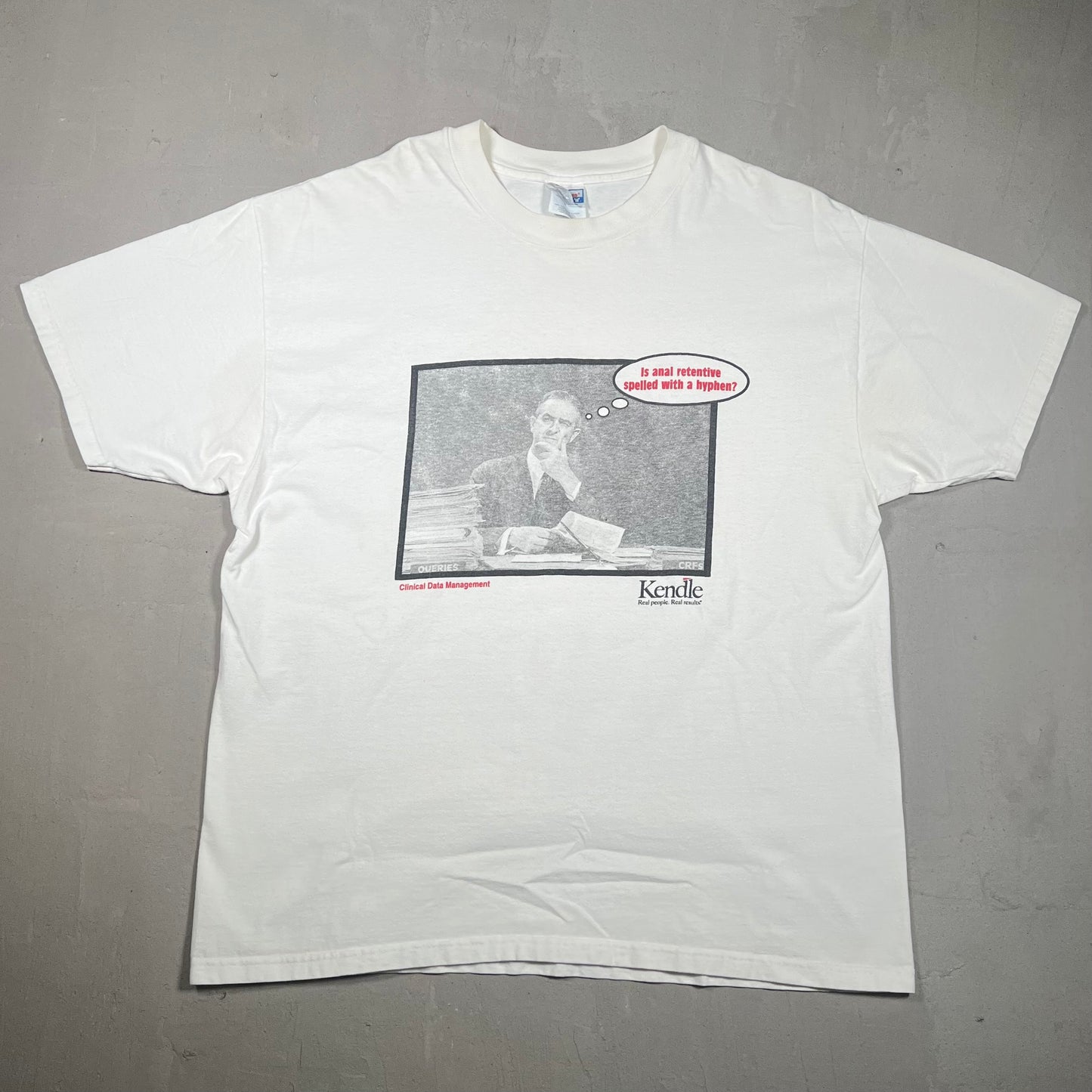 Is anal retentive tee white Size XL USED v13595