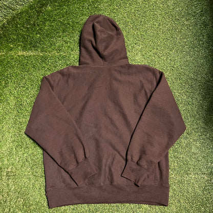 Supreme 2021 Box Logo Brown Hoodie Size Medium USED x13305