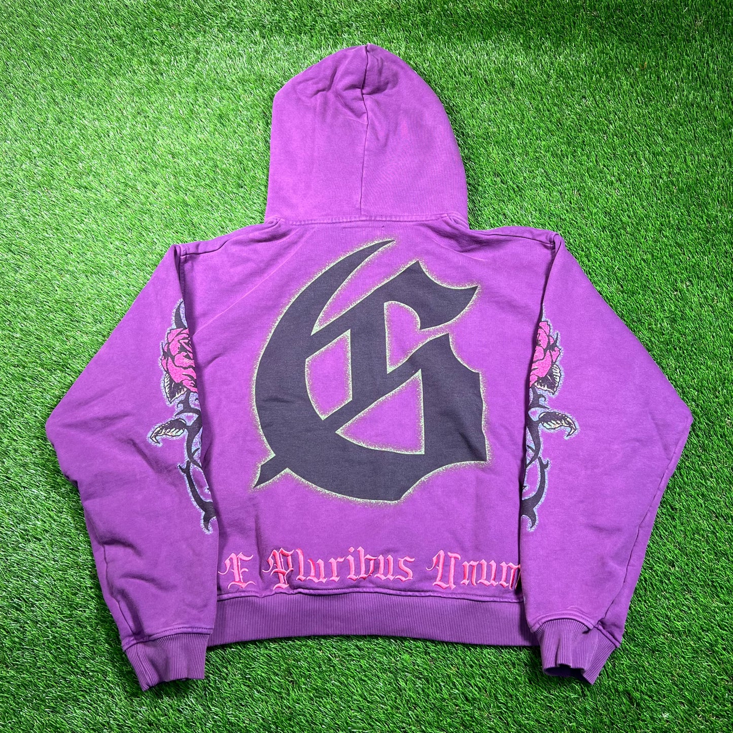 Godspeed Vandal Statue of Liberty Purple Hoodie Size Small USED x16852