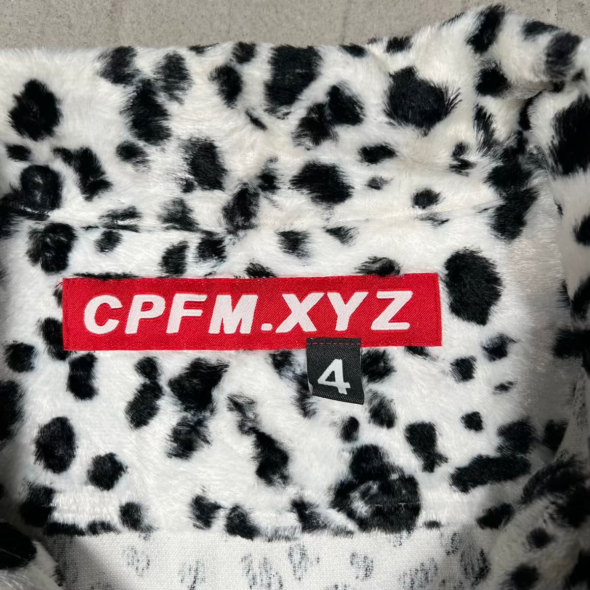 Cactus Plant Flea Market CPFM Ranch White Leopard Fleece Zip Up Jacket (2021) Size 4 (XL) USED x18885