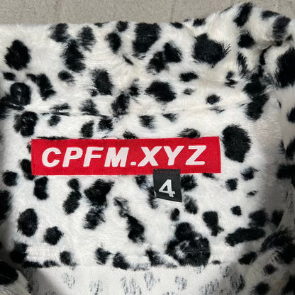 Cactus Plant Flea Market CPFM Ranch White Leopard Fleece Zip Up Jacket (2021) Size 4 (XL) USED x18885