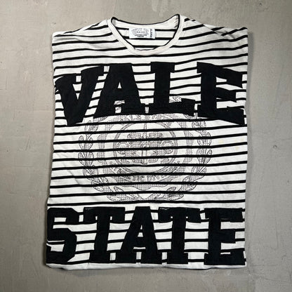 Vale Forever Stripe Emblem White/Black Longsleeve Size XL USED x17589