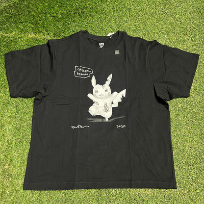Uniqlo Daniel Arsham Pokemon Black Tee Size Large NEW x13582