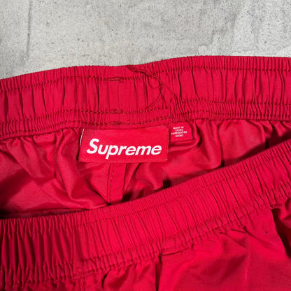 Supreme Contrast Zip Warm Up Pant Red (2025) Size Medium USED x18787