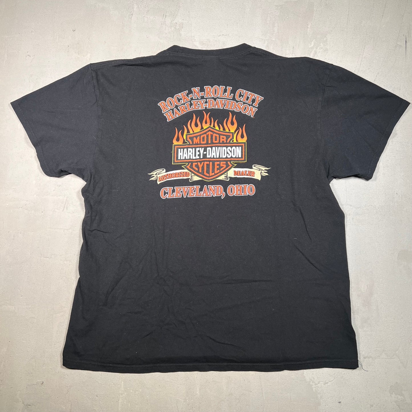 2017 Harley Davidson Rock N Roll City Cleveland Black Tee Size Large USED v19334