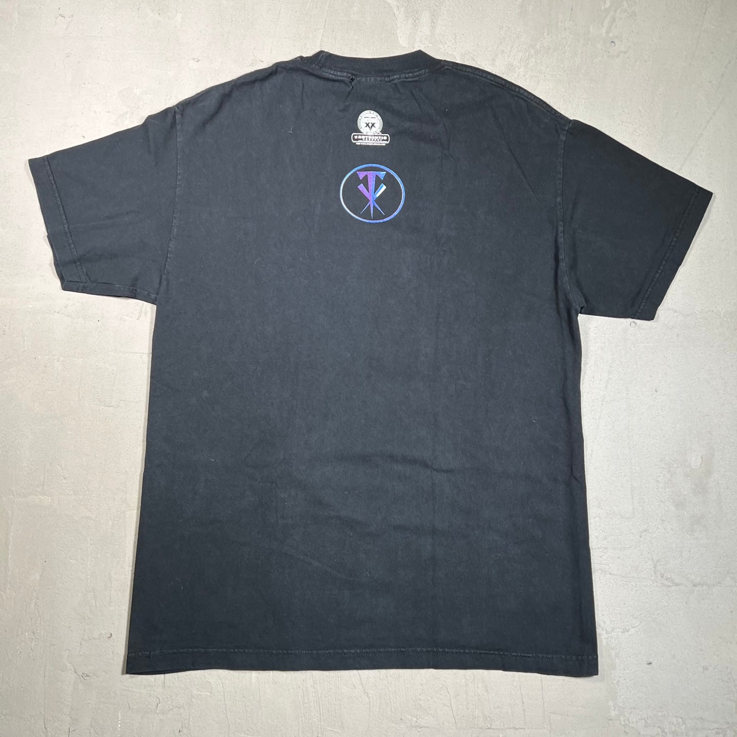 2002 The Undertaker Wrestle Mania Black Tee Size Large USED v19533